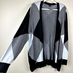 Torrid Open Front Cardigan Sweater Colorblock Plus Size 3X Career‎ Preppy Office